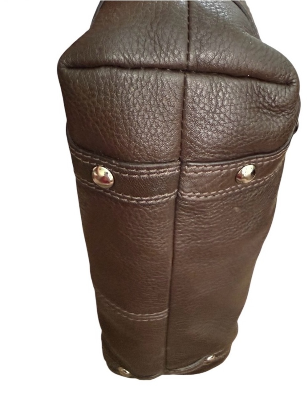 Coach Brown Pebbled Leather Shoulder Bag - Picture 8 of 9